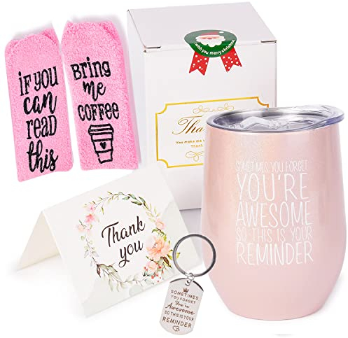 Geschenke für Frauen Geburtstagsgeschenk Geschenkset für Freundin Beste Freundin Muttertag 12 OZ Edelstahl Thermobecher Weingläser Schlüsselanhänger Mit Gravur 20 30 40 50 Geburtstag Frauen