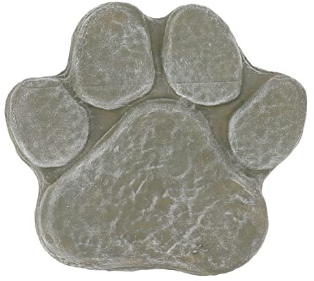 Grabstein Hund, Gedenkstein Hund, Grabstein für Hunde, Wetterfester DIY-Schriftzug aus Kunstharz Im Europäischen Stil Pfotenabdruck-Gedenkstein Gedenktafel Hund für den Garten für Welpen(Moosgrün)