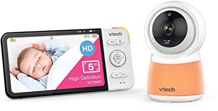 VTech RM5754HD Smart Video Monitor Indoor With 5'' Display 1080p HD Camera Low Battery Alert White (Renewed)