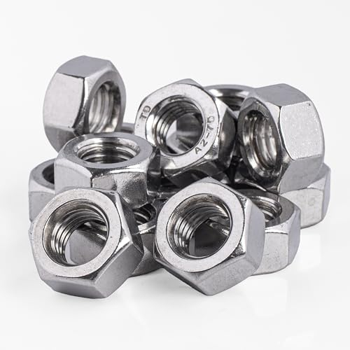 Topnorm24 - Sechskantmuttern Edelstahl M8 - (100 Stück) V2A DIN 934, hochwertige rostfreie Muttern für Schrauben & Unterlegscheiben & Gewindestangen