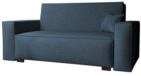 Mirjan24 Sofa Viva Duo III mit Schlaffunktion, 3 Sitzer Polstersofa mit Bettkasten inkl. Kissen, Schlafsofa, Bettsofa, Sofagarnitur, Farbauswahl, Wohnlandschaft (Neve 77)