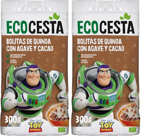Ecocesta - Bolitas Ecológicas de Quinoa con Agave y Cacao - 300 g - Aptas para Consumo Vegano - Ayuda a Controlar tu Peso - Ideal como Desayuno o Tentempié (Paquete de 2)