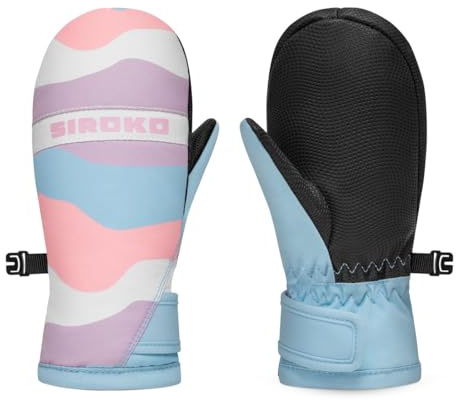 SIROKO - Moufles Thermiques de Snowboard et Ski pour Enfant Mermaid - 7-8 (128 cm) - Multicouleur