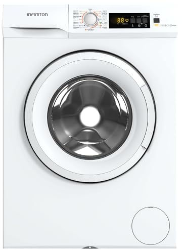 INFINITON Lavadora Carga Frontal WM-D72L, D, 7 Kg, 1200 rpm, 15 Programas, Cesto de acero inoxidable, Blanco