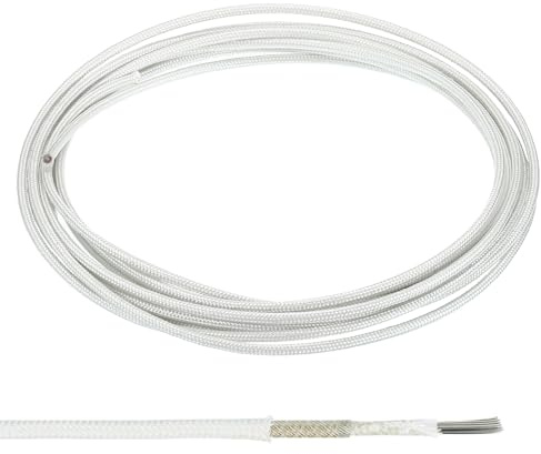 PATIKIL 13ft 9AWG Hochtemperaturdraht, -60-450 Grad Celsius vernickelter Kupferdraht mit Mica-Glasfaserisolierung, hitzebeständiges, flexibles Kabel für Lampen, Boiler, Heizgeräte