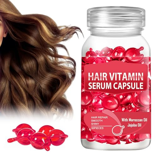 Siero 'vitamina' per 'capello', 30 capsule cure capelli, olio 'vitamina' idratante