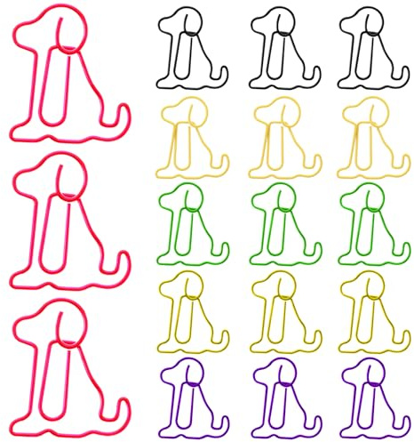 Süße Büroklammern,50 Stück Niedliche Hund Büroklammern, Bunte Tier-Lesezeichen-Clips, Lustige Bürogeschenke, Kreative Metall Büroklammern Deko büroklammern bunt büroklammern büroklammern motiv