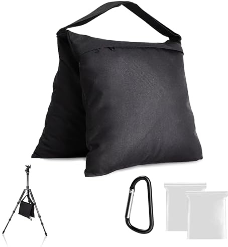 Sandsäcke für Fotografie,Sandsack mit Karabiner,Sandsäcke für Stativer,Gewichtssack mit Haken,Sandsack für Stativ Fotografie,Für Fotografie Studio Lampenstative und Stative ﻿