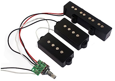 BESTonZON Band Eq Vorverstärker Für Bassgitarre Aktives Pickup-system Mit Klangregelung Geeignet Für Und Elektrische Gitarren Potentiometer Und Verkabelung
