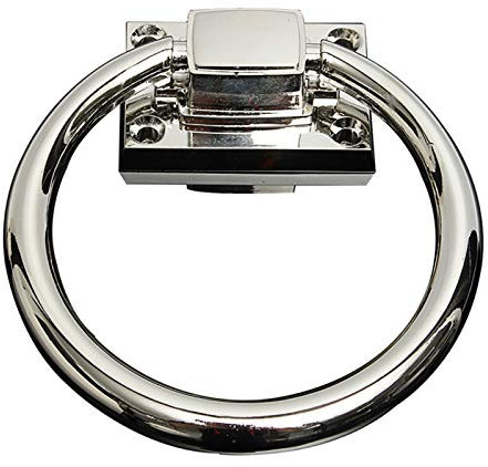 KFXYSM Haustür Türklopfer,Türklopfer Zieht Ring Shiny Silber-Tropfen-Holz-Tür-Klopfer-Stuhl Im Lager Schrank Küchenschrank Schubladenknöpfe Möbel-Handgriff Hardware