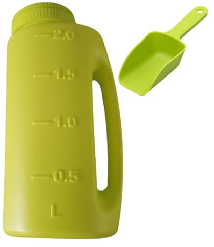 Eisstreuer Schneeschmelzstreuer – Robuster Kunststoffspender, Salzstreuer, Streugutbehälter | 2 Liter Granulatspender Mit Dosierfunktion, Streuer Für Enteisungsmittel Wintereinsatz Hof Außenbereich