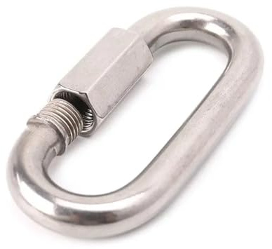 Quick Link 40 PCS Metal Carabiner Hook Oval Screwlock Quick Link Lock Ring Chain Rope Connector Buckle Locked Iron Safety Snap for Outdoor Sports(5cm)
