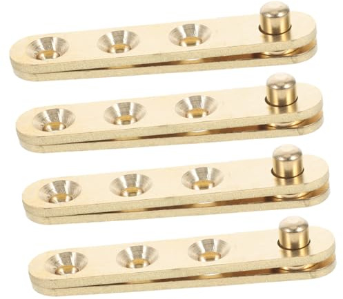 Charnières Pivotantes en Cuivre 8pcs à Pivot Haut Bas pour Porte | Charniere Invisible, Charnières Pivotantes pour Fenêtres, Charnières Métalliques Finition Or, Usage Bureaux Commerciaux
