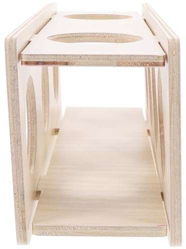 BESTonZON Casa De Hámster Túnel De Madera Juguete para Pequeños Roedores Tamaño Compacto para Jaula Uso En Conejillos De Indias Jerbos y Chinchillas
