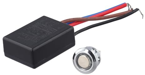 UTTASU LD-600S 3-Wege-Touch-Dimmer Schalter für EU-Standardlampen - Ein-/Aus- & Dimmsteuerung, 25-150W Glühlampe / 3-25W LED-Treiber kompatibel, 48,2 x 32 x 16 mm, 220-240 V AC