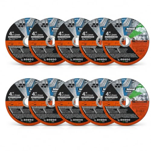 Topolenashop 10 Dischi da Taglio 105 x 1,2 x 16 mm per Ferro e Metallo – Dischi Sottili da 4 Pollici per Smerigliatrice Angolare, Taglio Rapido e Preciso, Max 15300 Giri/min 80 m/s | 2389278