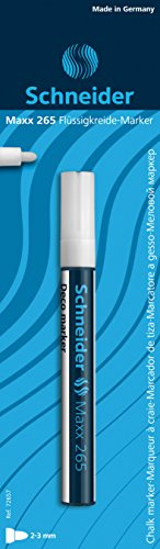 Schneider Maxx 265 kritstift (2–3 mm streckstyrka, fuktabsorberande, vattenbaserad, luktfri) vit