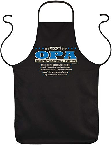 Grillschürze Opa : Opa / Betriebsstätte Opa -- Kochschürze schwarz