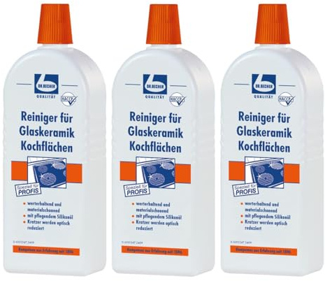 Dr. Becher Reiniger für CERAN Kochflächen, 3er Set (3 x 500ml Flasche)