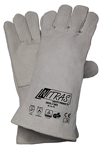60 Paar NITRAS SAFE, Schweißer gefüttert, 35cm 10 Grösse 10