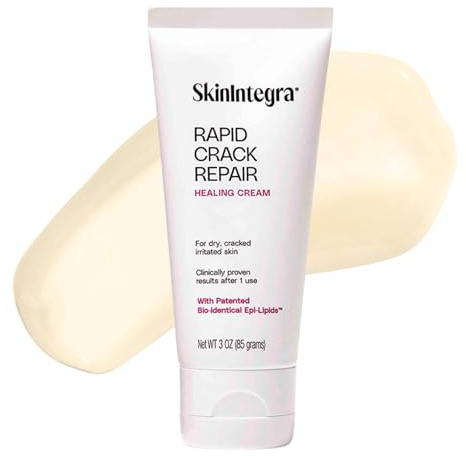 SkinIntegra Rapid Crack Repair Cream, 25% Urea with Lactic Acid, Restores Cracked Heels and Diabetic Feet, Post-Surgery Scar Care, Fragrance-Free Barrier Cream, 3 oz