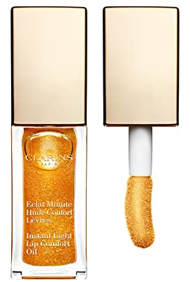 Clarins Eclat Minute Comfort Lip Oil, 07-Honey Shimmer - 7 ml