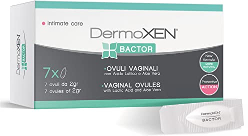 DermoXEN Bactor Suppositories for Bacterial Vaginosis & Yeast Infections | Intimate Care for Itching, Dryness | with Propolis & Aloe | pH Balance | Pregnancy-Safe Intimate Care | 7 Ovules
