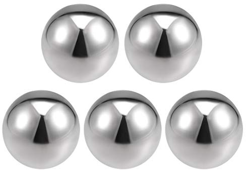 sourcing map 5Stk. 304 Edelstahl hohl Kappe Kugel Ball 41mm Durchmesser | Für Geländer Treppe Spindel Pfosten