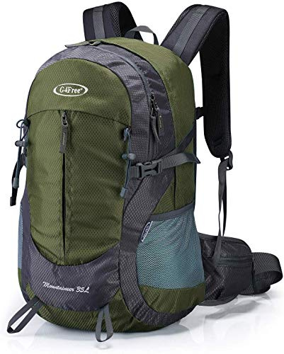 G4Free 35L Waterproof Hiking Backpack Outdoor Backpack Trekking Daypack for Camping Hiking Backpacking Climbing with Rain Cover