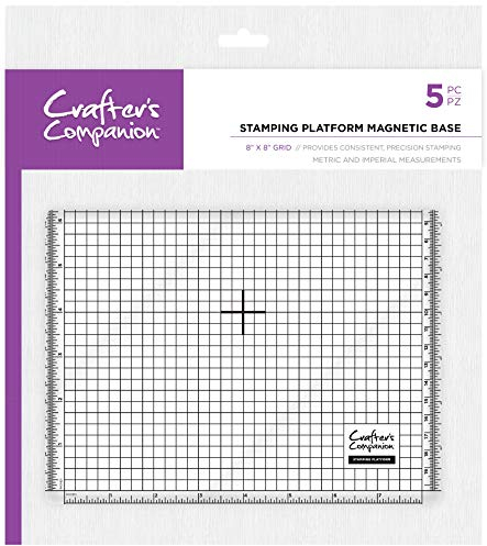 Crafter's Companion CC-TOOL-MAGBASE 8 x 8 Stempelplattform Magnetfuß, Farblos