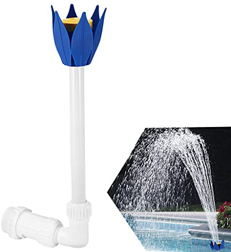 XCMY Poolbrunnen verstellbar Blumenform Wasserfall Spray Pool Spray Brunnen-Sprinkler Inground und Over Ground Spray Teichdekor Wasserspiele