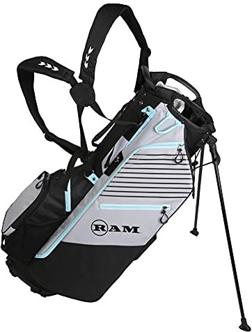 Ram Ladies FX 14 Way Divider Stand Carry Bag, Black/Grey/Sky Blue