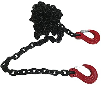 8mm Grade 8 Lashing Chain With Clevis Sling Hook Each End - Load Binder Chain (4 Metres)