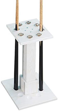 KLHGDM Billard-Rack-Que-Ständer, für Schwimmbad mit bis zu 8 Signalen, ideal für Cases Schools, Billiard Rooms Banks Gyms (Größe: 30 x 24 x 55 cm, Farbe: Weiß)