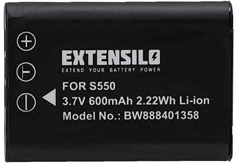 EXTENSILO Akku Ersatz für Olympus Li-60B | für Kamera (600 mAh, 3,7 V, Li-Ion)