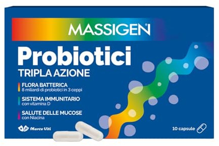 Massigen - Marco Viti Massigen Probiotici Fermenti Lattici 10 Capsule - 947427783