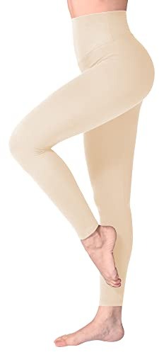 SINOPHANT Leggings, dam, sportbyxor, jeggings med hög midja, mjuk, ogenomskinlig, yoga, stor storlek, S/M