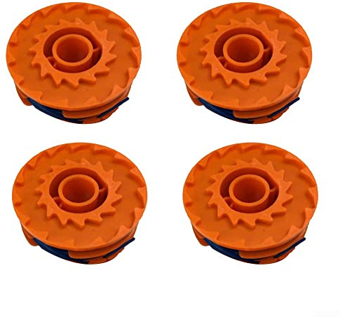 QOXEZY 4pcs Strimmer Spool Line for MacAllister MGT35025 MGT45028 MGT60030 Grass Trimmer Brush Cutter, Double Autofeed Spools Replacement Trimmer Refills