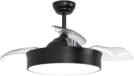 Ventilador con motor DC BOMBAY negro 107 cm