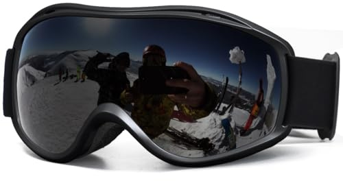 SPOSUNE OTG Ski Goggles Men Women, Over Glasses Anti Fog Snowboard Goggles, UV Protection Snow Goggles for Adult & Youth