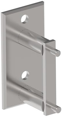 Sellon24® Edelstahl Pfostenhalter Wandanker Eckig für 40x40x2 Pfosten Rohrhalter flach Eckig V2A A6/005-4