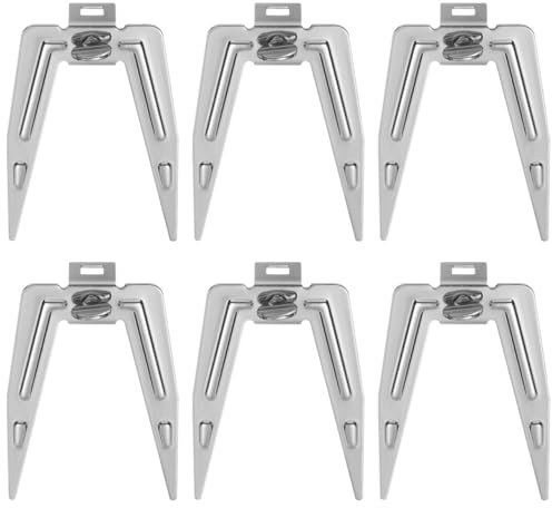 HOLIDYOYO Lot De 6 Fourchettes Pour Tournebroche En Acier Inoxydable Accessoire De Rôtissoire Pour Poulet Rôti Et Viande Avec Vis Pour Barbecue Four Et Cuisine Extérieure