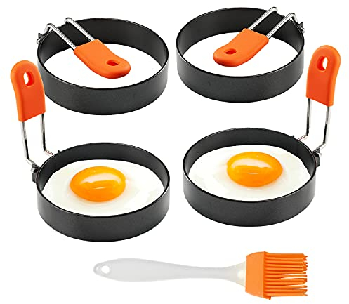 Eierformer 3.5 Zoll 4 Packs Groß Eierformen Eier Maker für Omelette Mcmuffin Non Stick Eierringe