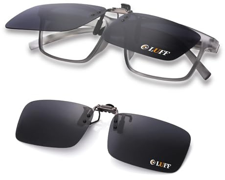 LUFF Polarisierte Unisex-Clip auf Sonnenbrille für verschreibungspflichtige Brillen-gute Clip-Stil Sonnenbrille für Myopie Brille im Freien/Fahren/Angeln