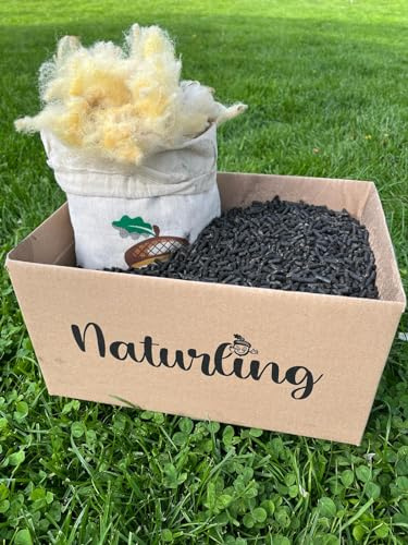 naturling Schafwollpellets Aktivkohle 3,5kg mit 250g Schafwolle - organischer Langzeitdünger Bio Kombipaket (3.75, Kilogramm)