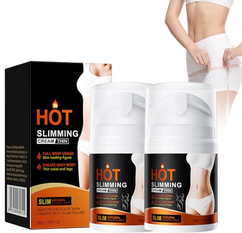 Tkekruh 2PC Crema Dimagrante Corpo 50g, Crema per Addominali, Unisex Crema Dimagrante, Crema Rassodante per Pancia Modellante, Crema per Addominali, Crema Anticellulite, Enhance Cream