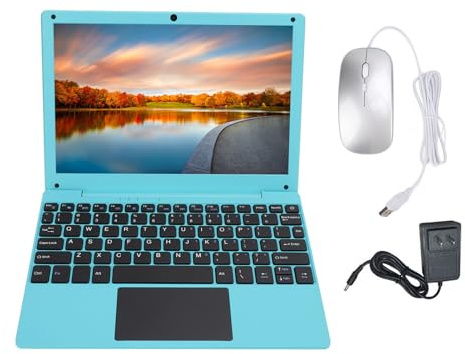 Sanpyl 10.1 Inch Laptop Computer, Quad Core Processor Laptop Netbook Computer, Type C Charging Built in Camera Fidelity USB Port Laptop for Android 12.0 (US Plug 2GB+64GB)
