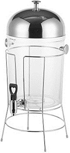 Gardeneea Bierzapfanlage Getränkespender mit Zapfhahn Saftspender (Silber 53x26,5cm)