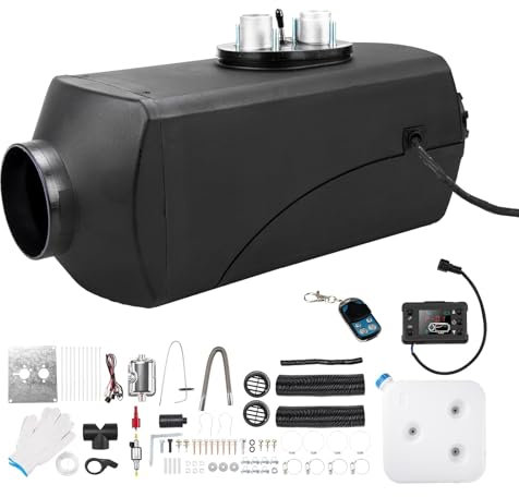 HALOYWB Chauffage de stationnement Diesel avec Moniteur de Thermostat LCD 10L 12V 5KW Remplacement pour camions Bateaux Bus Voiture Camping-Cars véhicule Tente Chauffage Chauffage de Garage