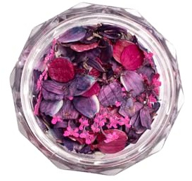 Semilac Flower Flakes Wild Orchid - Purple Nail Decoration - Dried Flowers for UV Nail Polish & UV Gel Nail Art
